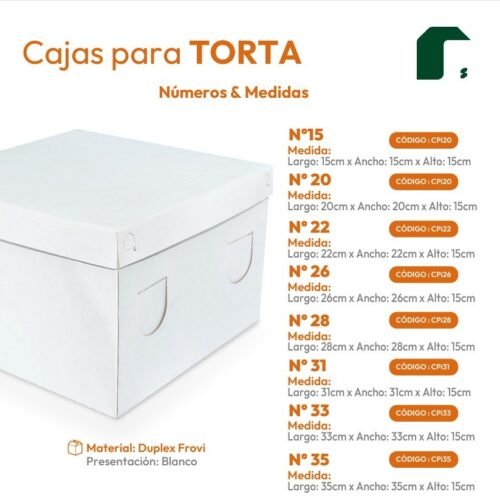 cajas de torta CAJAS DE TORTA