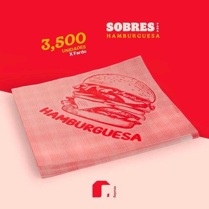 SOBRES PARA HAMBURGUESA