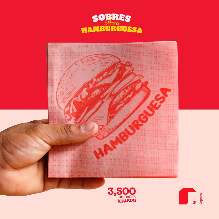 SOBRES PARA HAMBURGUESA