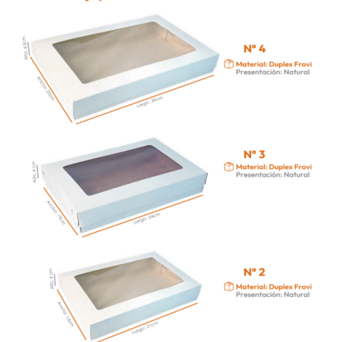 CAJAS PARA BOCADITOS SIN VENTANA CAJAS BOCADITO C/. VENTANA